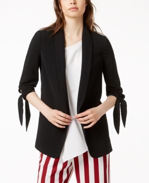 Bar Iii Tie-sleeve Blazer, Created For Macy's