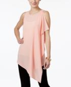 Cable & Gauge Ruffled Asymmetrical Tunic