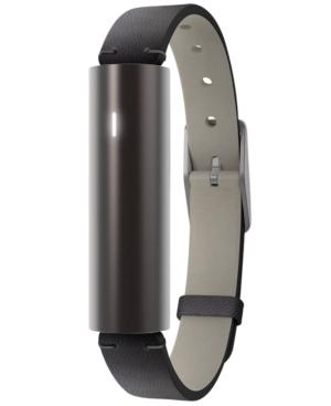 Misfit Unisex Ray Black Leather Strap Activity Tracker 12x38mm S515bm0bd