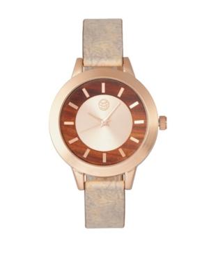 Earth Wood Autumn Watch Rose Gold/brown 38mm