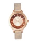 Earth Wood Autumn Watch Rose Gold/brown 38mm
