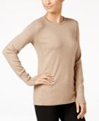 Jm Collection Metallic Crew-neck Sweater, Created For Macy's