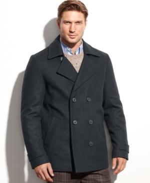 Calvin Klein Wool-blend Double-breasted Pea Coat