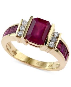 Effy Ruby (2-1/4 Ct. T.w.) And Diamond (1/6 Ct. T.w.) Ring In 14k Gold