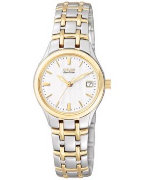 Citizen Women's Eco-drive Two Tone Stainless Steel Bracelet Watch 25mm Ew1264-50a