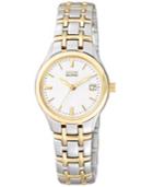 Citizen Women's Eco-drive Two Tone Stainless Steel Bracelet Watch 25mm Ew1264-50a