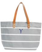 Cathy's Concepts Personalized Gray Striped Extra-large Tote