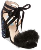 Blue By Betsey Johnson Luca Embelished Lace-up Sandals Women's Shoes
