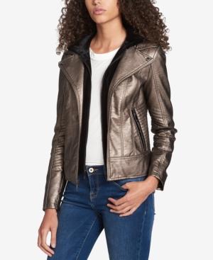 Tommy Hilfiger Layered-look Faux-leather Jacket, Created For Macy's