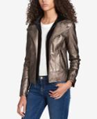 Tommy Hilfiger Layered-look Faux-leather Jacket, Created For Macy's