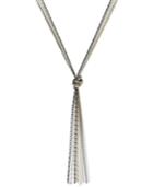 Charter Club Tri-tone Sparkling Multi-chain Knot Necklace