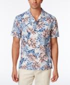 Tommy Bahama Men's Blackline Palm-print Silk Shirt