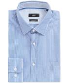 Boss Men's Regular/classic-fit Pinstripe Cotton Poplin Shirt