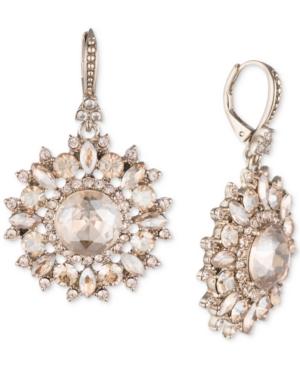 Marchesa Gold-tone Crystal Drop Earrings
