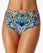 Bar Iii Monarchy Tribal-print High-waist Bikini Bottoms, Created For Macy's Women's Swimsuit