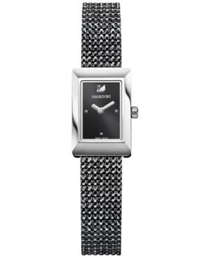 Swarovski Women's Swiss Memories Black Crystal Mesh Fabric Strap Watch 16x25mm B5209190