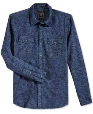 Guess Men's Long-sleeve Batik Shirt