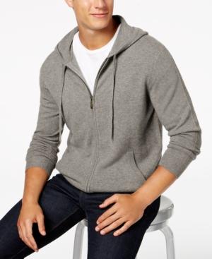 Club Room Men's Cashmere Full Zip Hooded Sweater, Created For Macy's