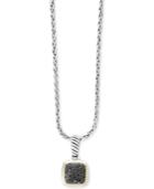 Balissima By Effy Diamond Pave Cluster Pendant Necklace (1/2 Ct. T.w.) In Sterling Silver & 18k Gold