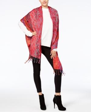 Echo Fall Leaves Jacquard Wrap & Scarf In One