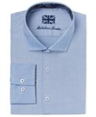 Michelsons Of London Men's Slim-fit Light Blue Dobby Dress Shirt