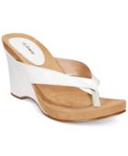 Style & Co Chicklet Wedge Thong Sandals, Created For Macy's Women's Shoes