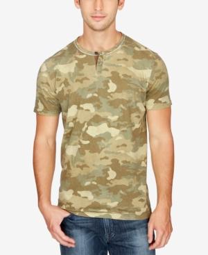 Lucky Brand Men's Camouflage Cotton Henley