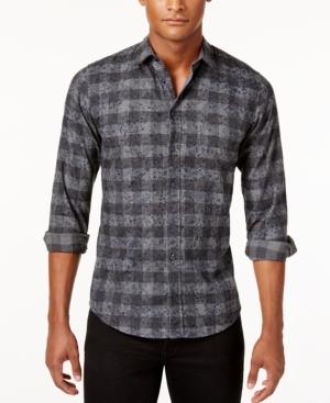 Hugo Boss Orange Men's Long-sleeve Plaid Shirt