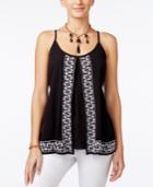 American Rag Embroidered Flyaway Tank Top, Only At Macy's
