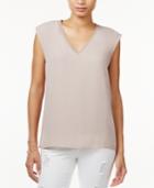 Bar Iii V-neck Cap-sleeve Top, Only At Macy's