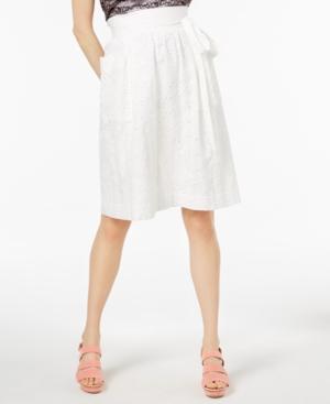 Jill Jill Stuart Tie-detail Eyelet Skirt, Created For Macy's