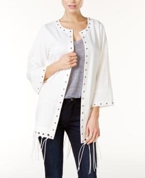 Fair Child Studded Fringe Overcoat