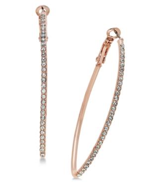 Thalia Sodi Rose Gold-tone Pave Hoop Earrings, Only At Macy's