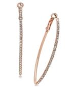 Thalia Sodi Rose Gold-tone Pave Hoop Earrings, Only At Macy's