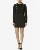 Avec Les Filles Nautical Open-back Ponte-knit Dress