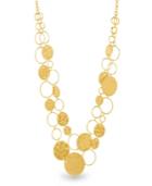 Catherine Malandrino Women's Graduated Circle Yellow Gold-tone Chain Necklace
