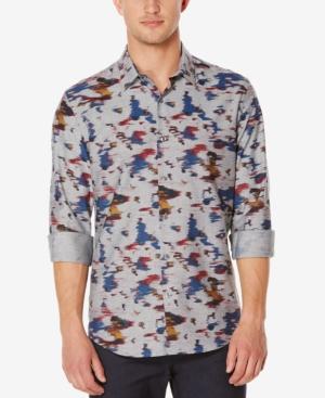 Perry Ellis Men's Paint Print Long-sleeve Shirt