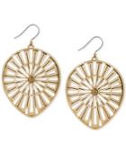 Lucky Brand Gold-tone Openwork Drop Earrings