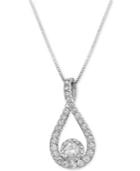 Diamond Necklace, 14k White Gold Diamond Teardrop Pendant (1/2 Ct. T.w.)