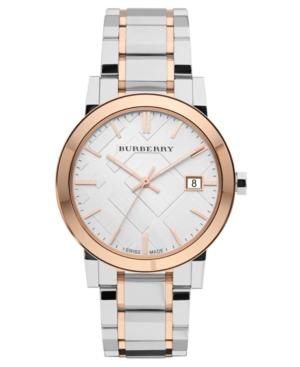 Burberry Watch, Women's Swiss Two Tone Stainless Steel Bracelet 38mm Bu9006