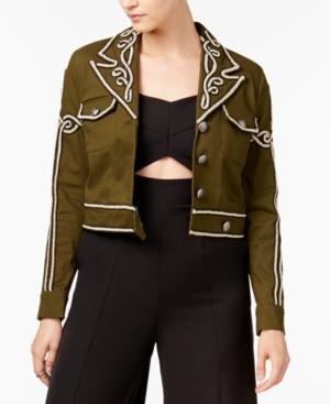 Xoxo Juniors' Embroidered Cropped Jacket