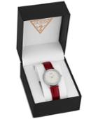 Guess Women's Red Patent Leather Strap Watch 30mm, A Macy's Exclusive Style