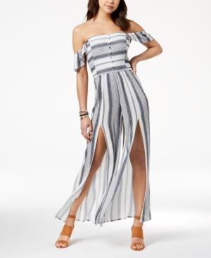 American Rag Juniors' Off-the-shoulder Jumpsuit, Created For Macy's