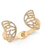 Thalia Sodi Pave Butterfly Wings Hinged Bangle Bracelet, Created For Macy's
