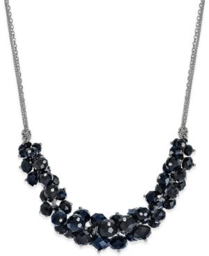 Inc International Concepts Silver-tone Jet Cluster Collar Necklace, Only At Macy's