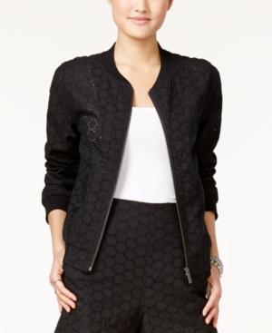 Sanctuary Twilight Eyelet Illusion Bomber Jacket