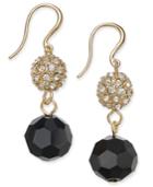 Charter Club Gold-tone Fireball And Jet Bead Drop Earrings, Only At Macy's