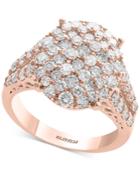 D'oro By Effy Diamond Cluster Statement Ring (2-1/10 Ct. T.w.) In 14k Yellow, White And Rose Gold