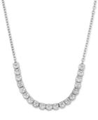 Diamond Cluster Collar Necklace (2 Ct. T.w.) In 14k White Gold, 15 + 2 Extender