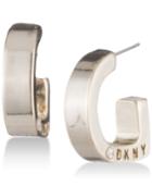 Dkny Logo Huggie Hoop Earrings, Created For Macy's